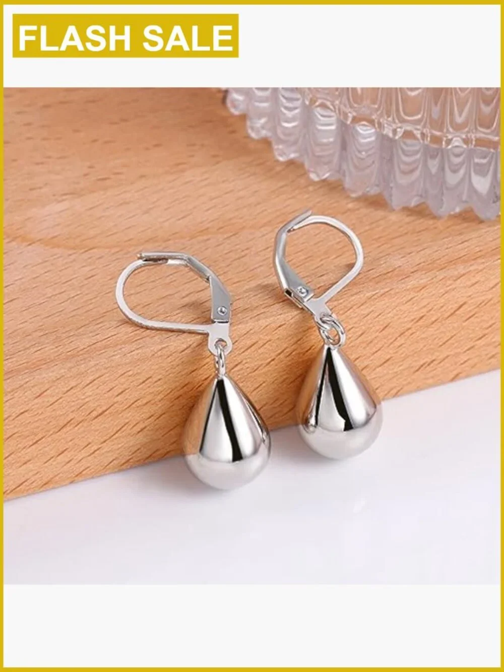 Teardrop Leverback Dangle Earrings Hypoallergenic